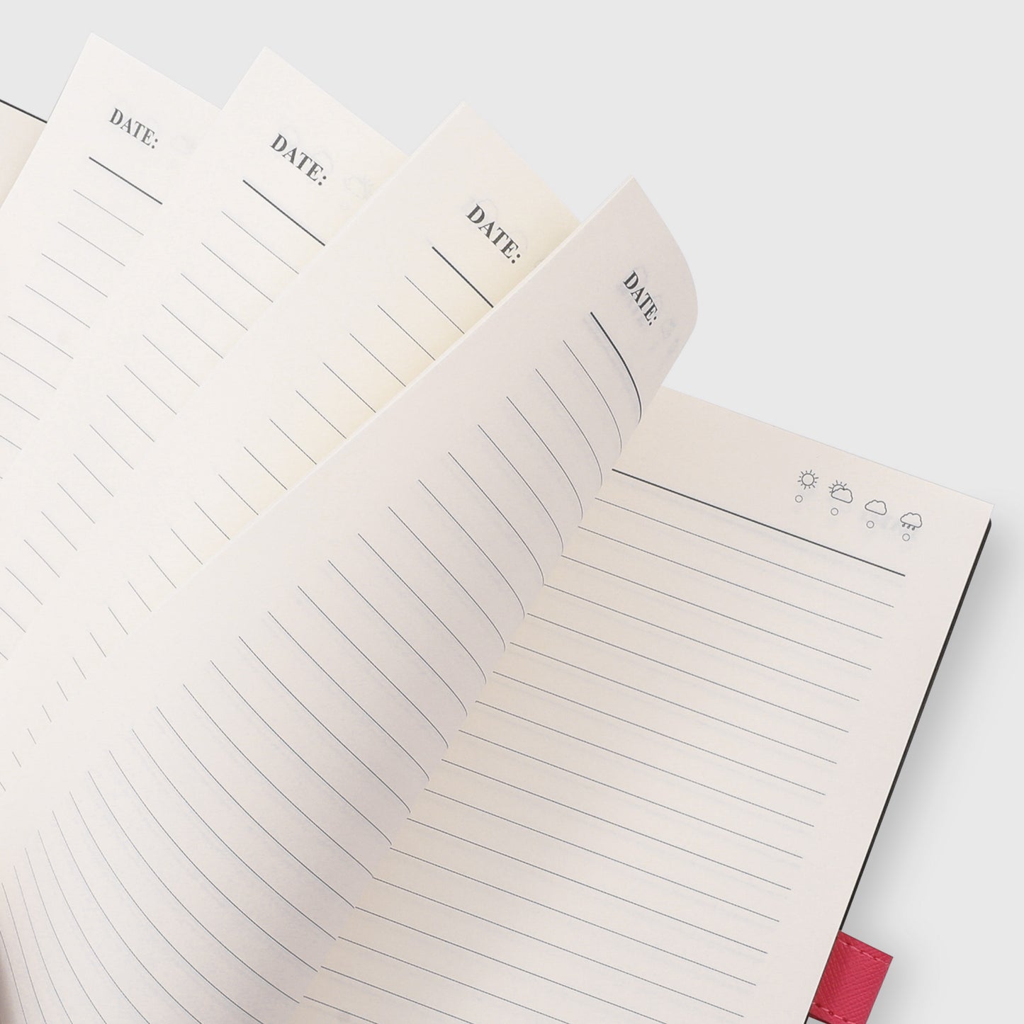 Crimson Luxe Leather Notebook