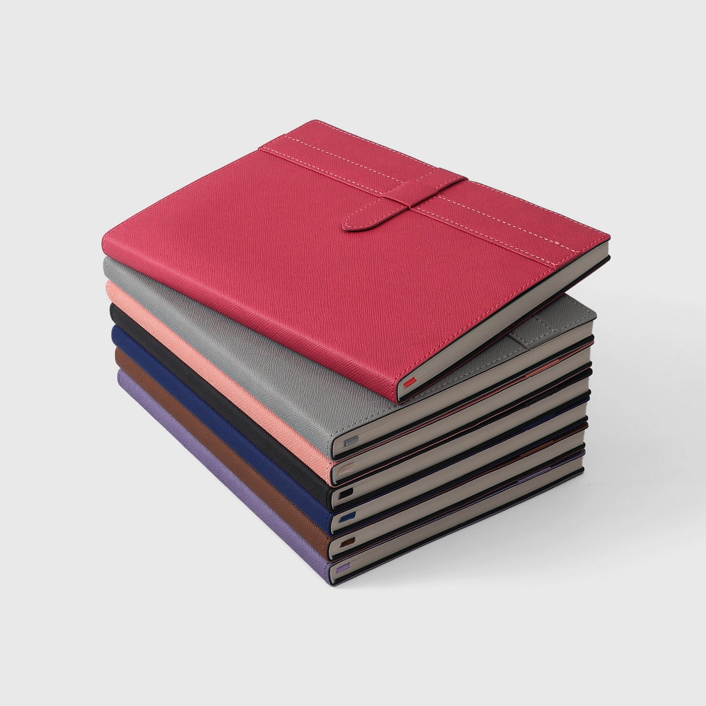 Crimson Luxe Leather Notebook